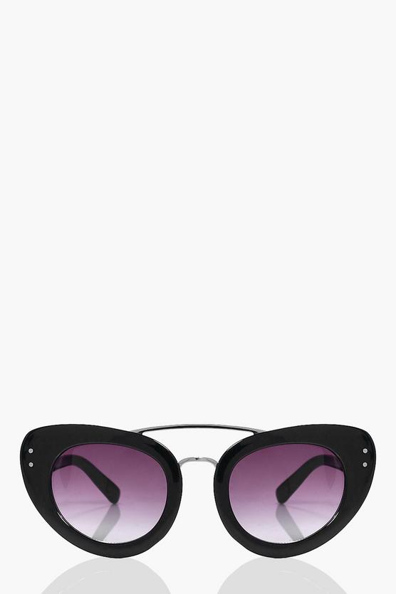 Isabelle Black Brow Bar Cat Eye Sunglasses